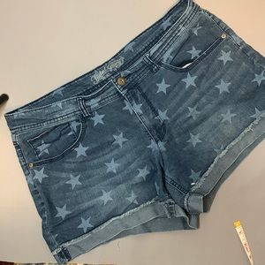 Faded glory shorts with stars size 16
